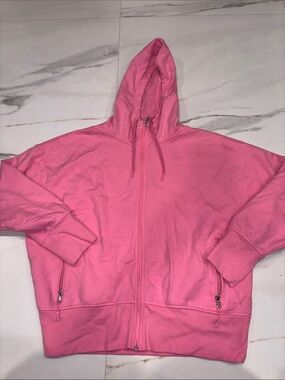 Pink zip up hoodie